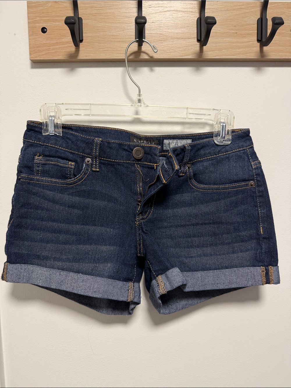 Aeropostale Roll-Cuff Denim Shorts
